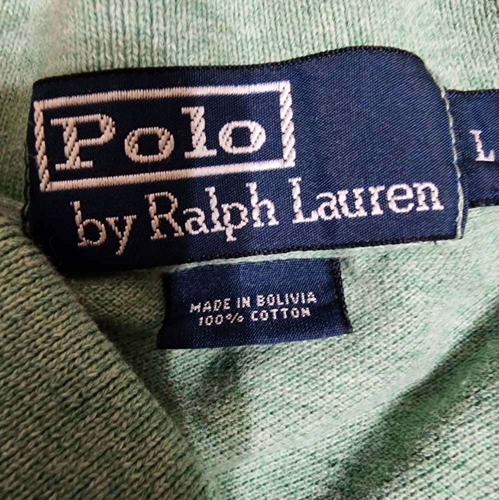 Polo Ralph Lauren Men’s Polo‎ Shirt Large Classic Fit Purple Pony Logo VTG - Picture 10 of 10